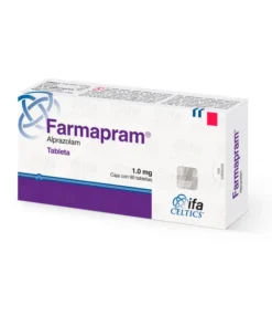 Farmapram 1mg 90 tablets box – alprazolam prescription medication for anxiety and panic disorder treatment